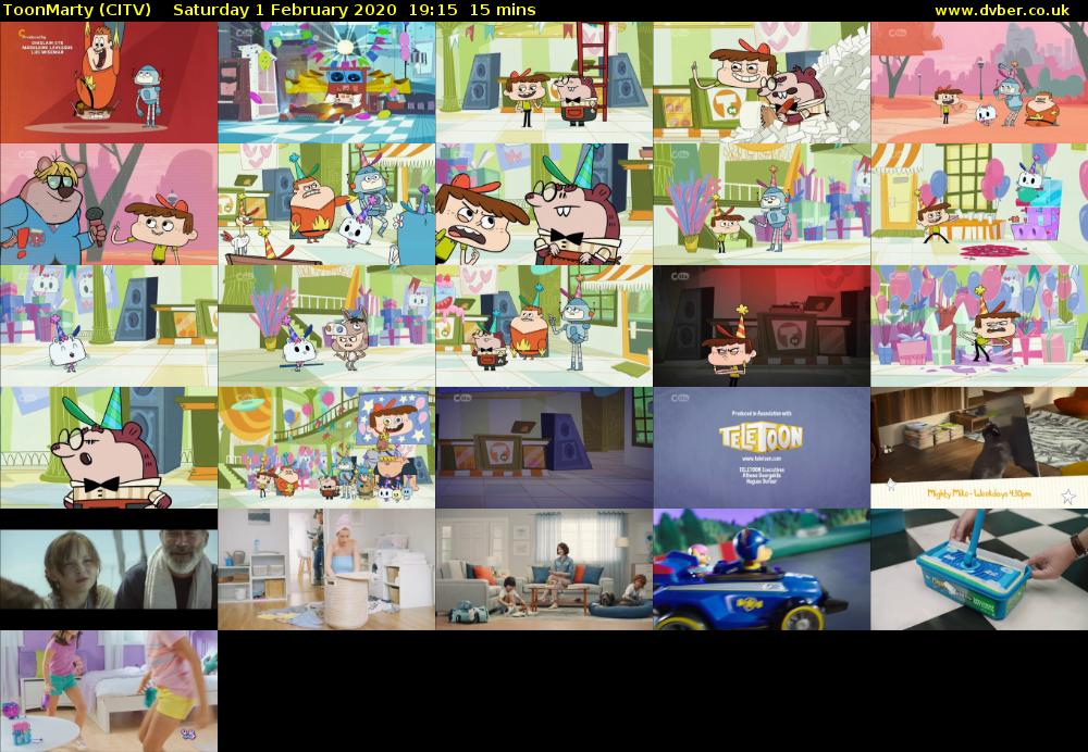 ToonMarty (CITV) Saturday 1 February 2020 19:15 - 19:30