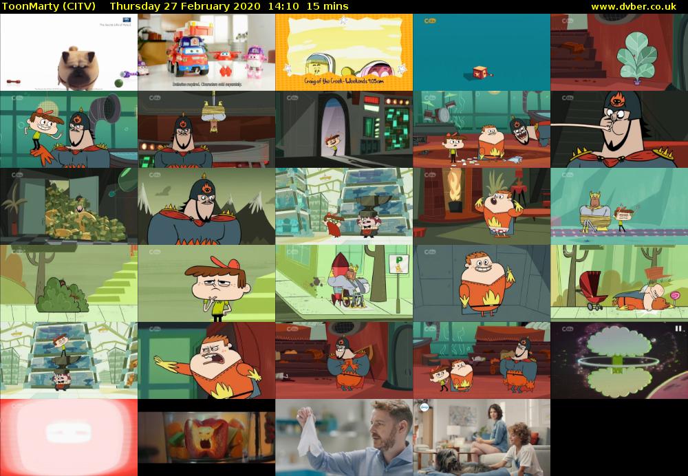 ToonMarty (CITV) Thursday 27 February 2020 14:10 - 14:25