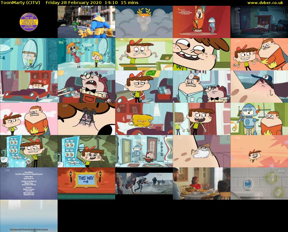 ToonMarty (CITV) Friday 28 February 2020 14:10 - 14:25