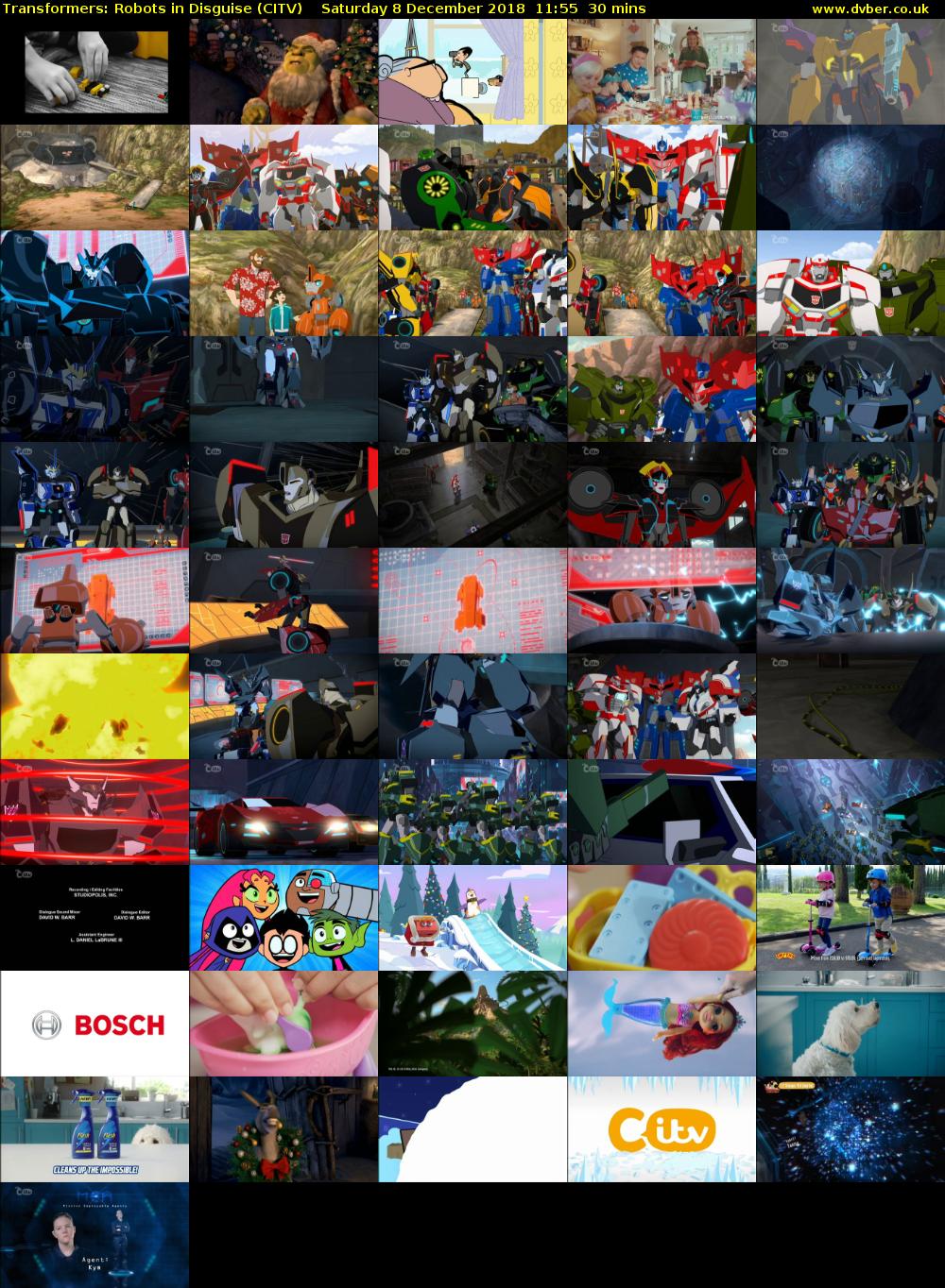 Transformers: Robots in Disguise (CITV) Saturday 8 December 2018 11:55 - 12:25