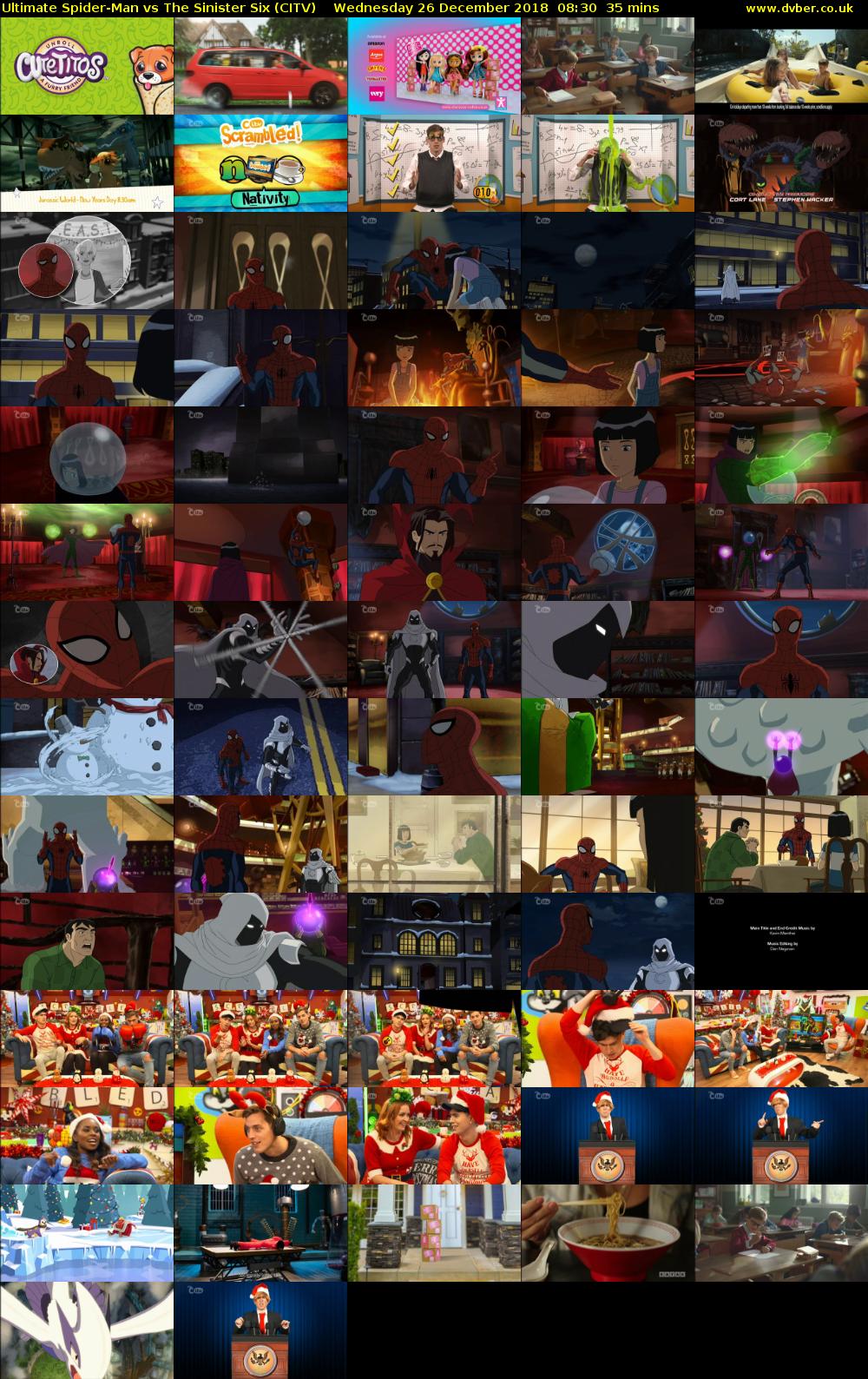 Ultimate Spider-Man vs The Sinister Six (CITV) Wednesday 26 December 2018 08:30 - 09:05