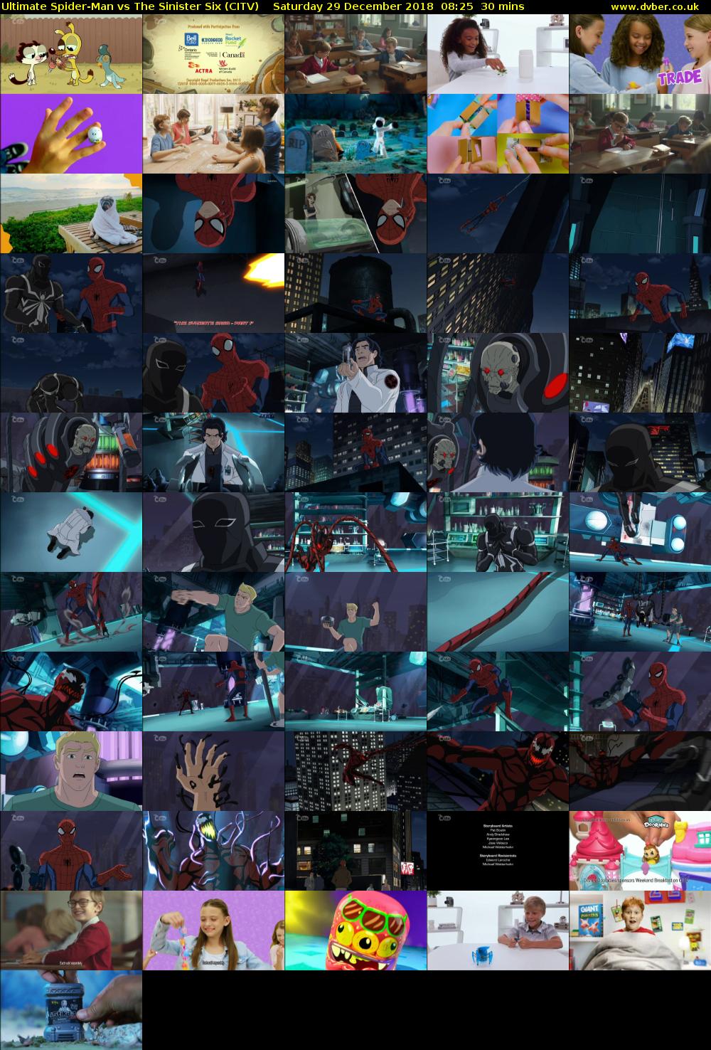 Ultimate Spider-Man vs The Sinister Six (CITV) Saturday 29 December 2018 08:25 - 08:55