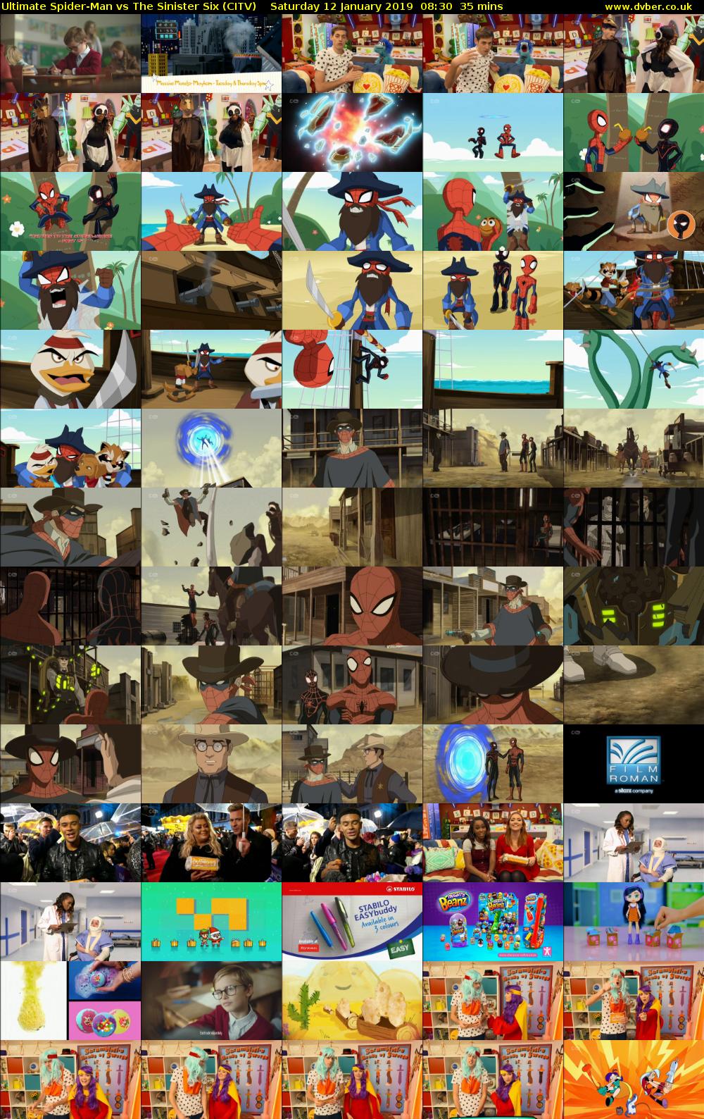 Ultimate Spider-Man vs The Sinister Six (CITV) Saturday 12 January 2019 08:30 - 09:05