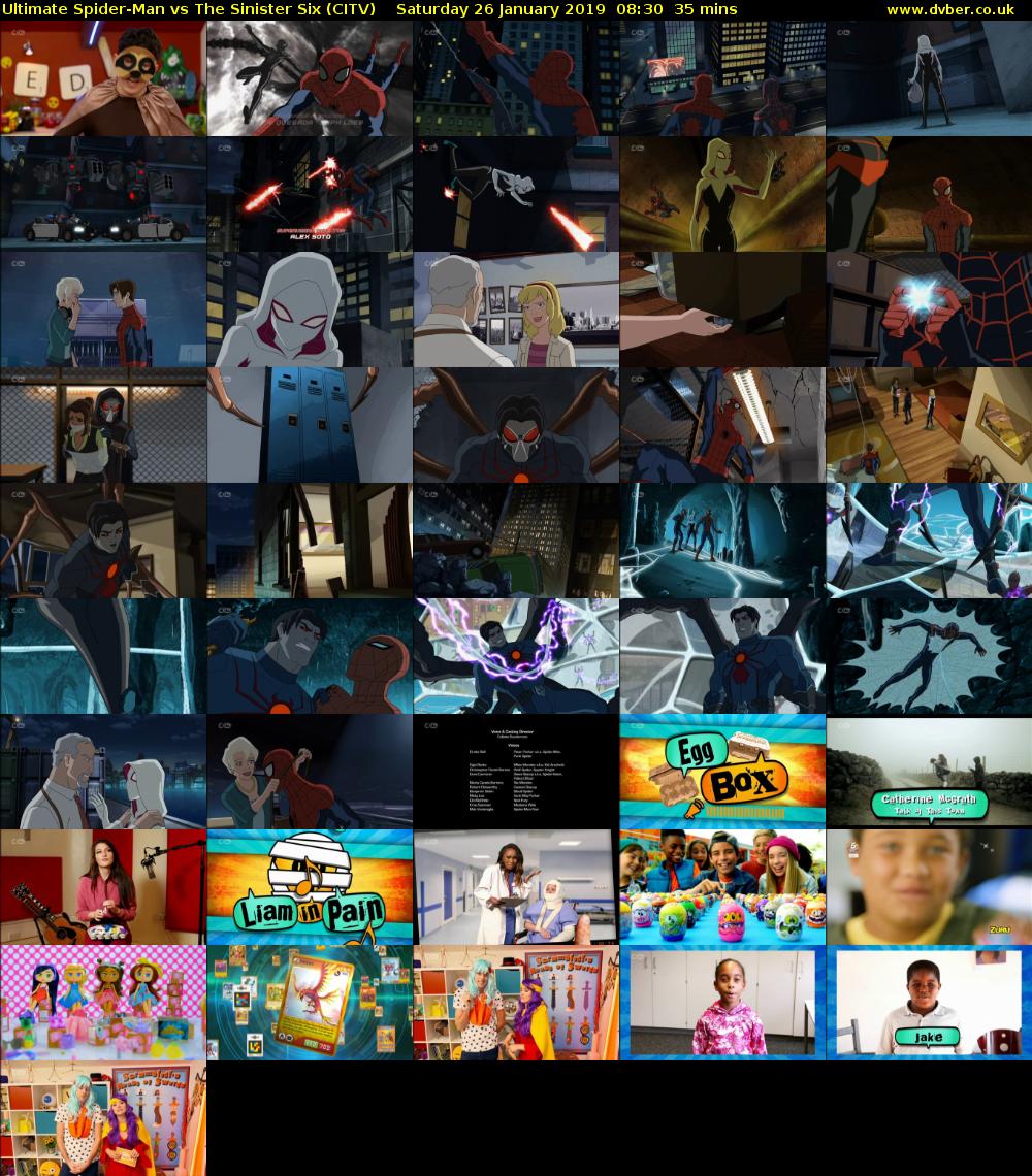 Ultimate Spider-Man vs The Sinister Six (CITV) Saturday 26 January 2019 08:30 - 09:05