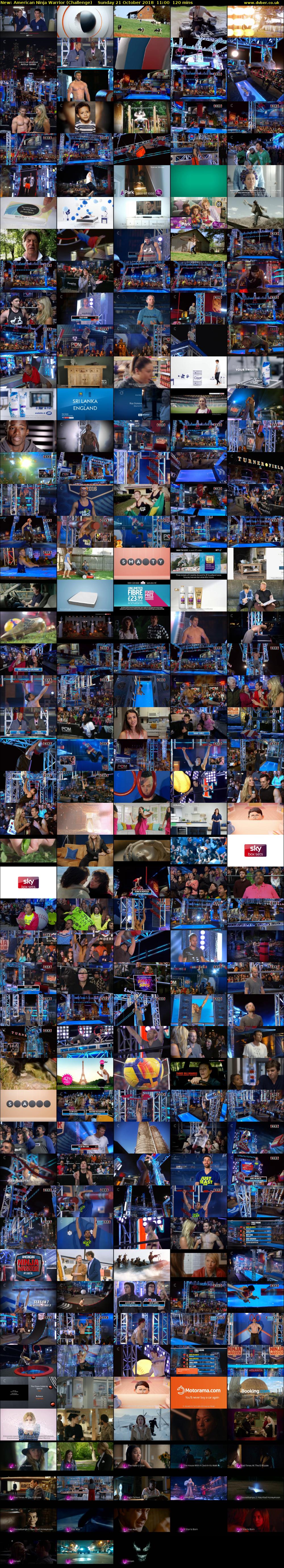 American Ninja Warrior (Challenge) Sunday 21 October 2018 11:00 - 13:00