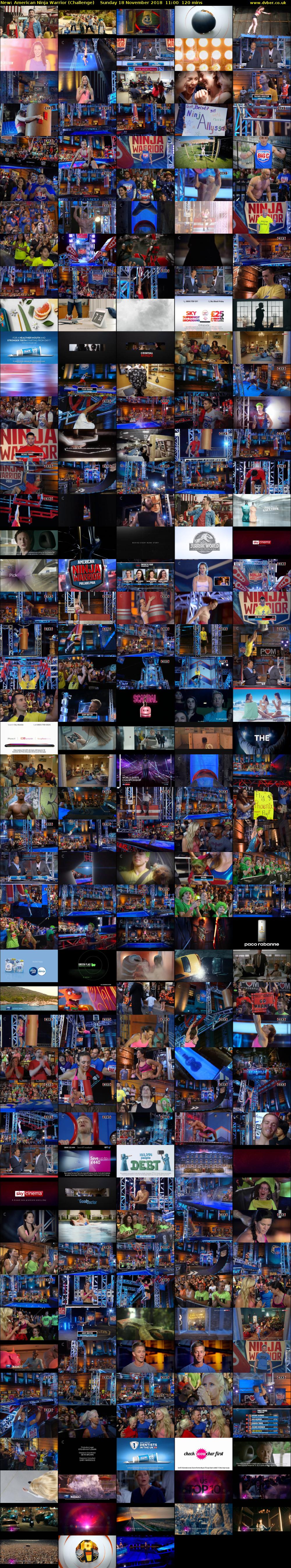 American Ninja Warrior (Challenge) Sunday 18 November 2018 11:00 - 13:00