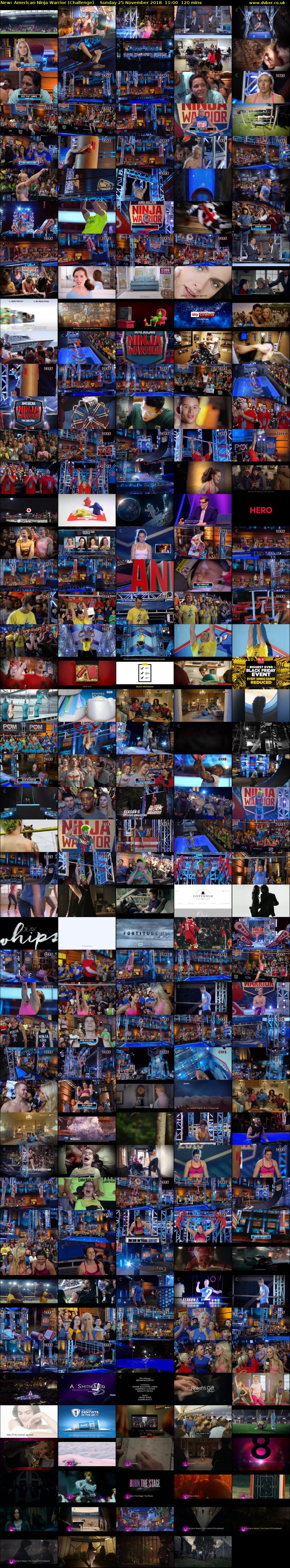 American Ninja Warrior (Challenge) Sunday 25 November 2018 11:00 - 13:00