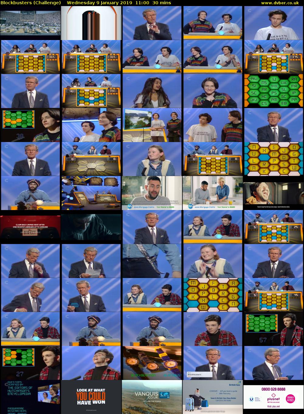 Blockbusters (Challenge) Wednesday 9 January 2019 11:00 - 11:30