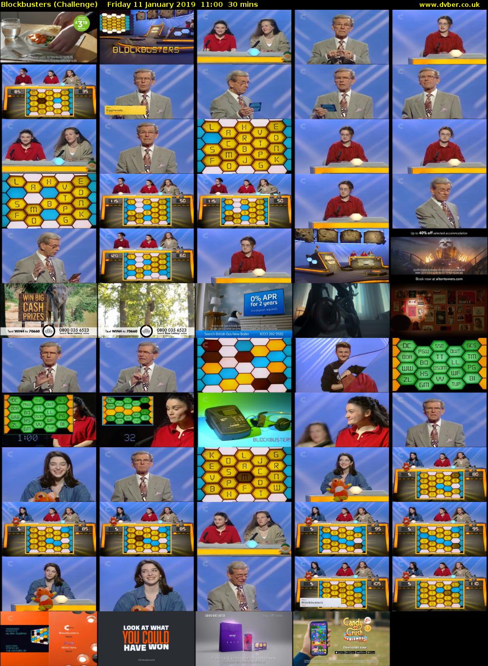 Blockbusters (Challenge) Friday 11 January 2019 11:00 - 11:30