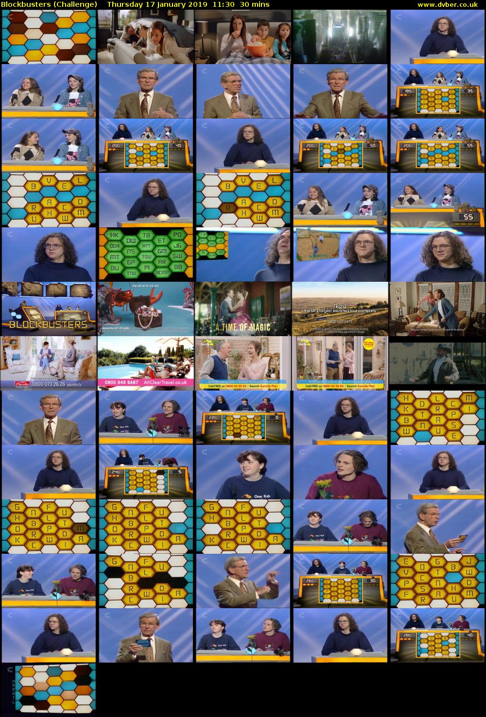 Blockbusters (Challenge) Thursday 17 January 2019 11:30 - 12:00