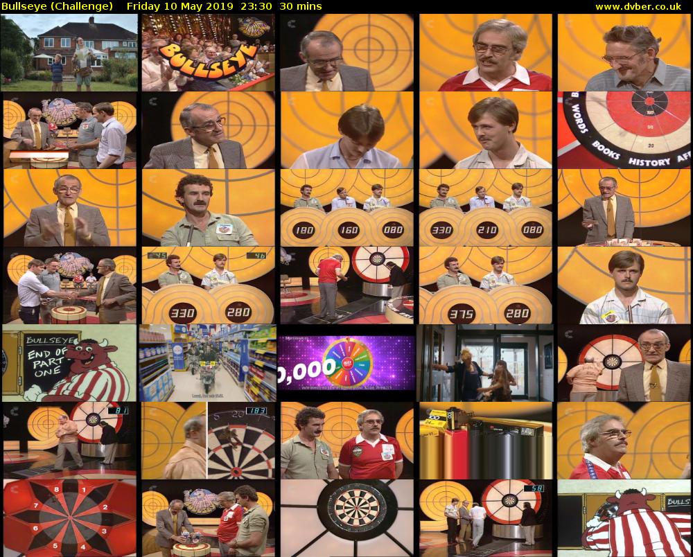 Bullseye (Challenge) Friday 10 May 2019 23:30 - 00:00