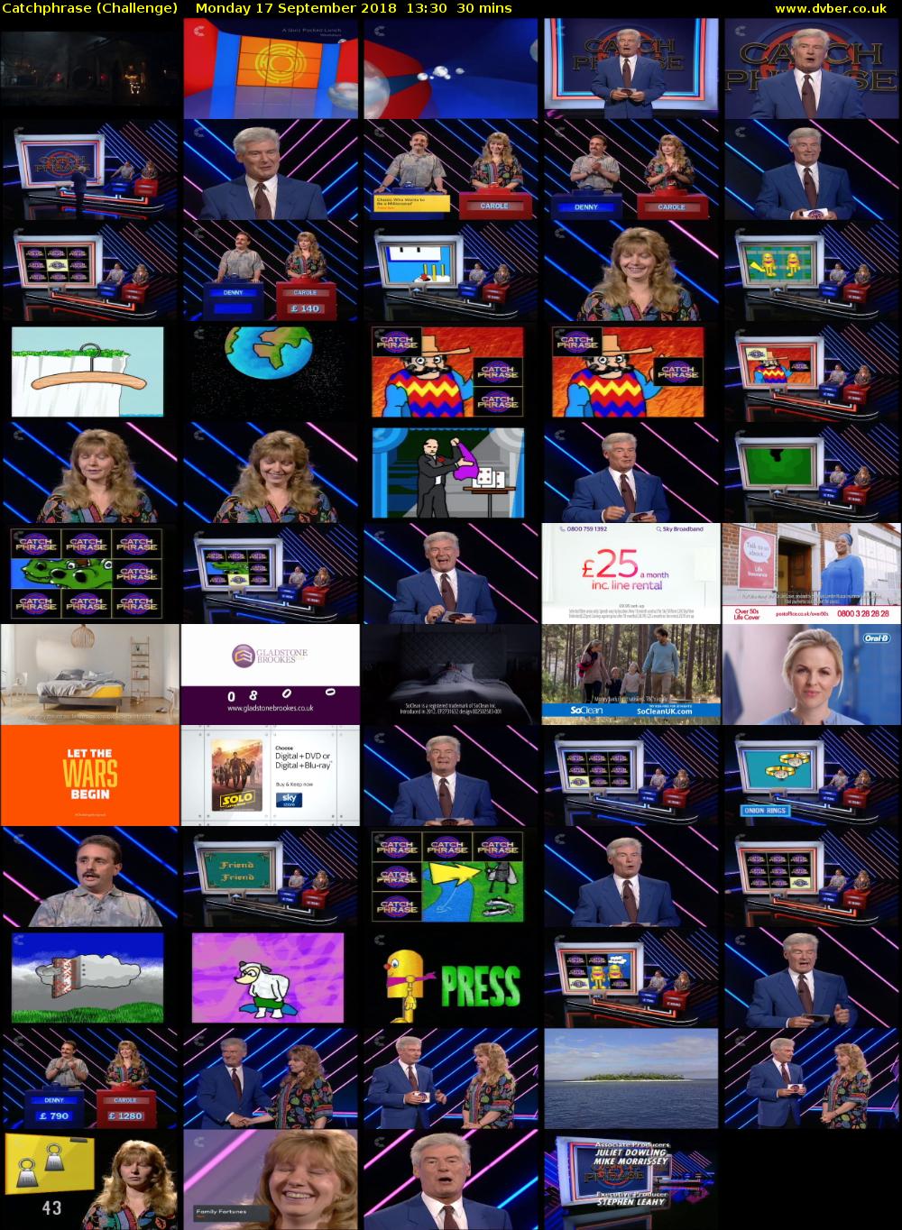 Catchphrase (Challenge) Monday 17 September 2018 13:30 - 14:00