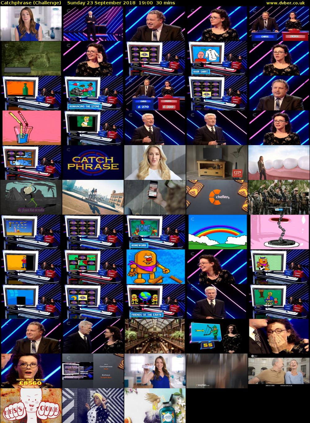 Catchphrase (Challenge) Sunday 23 September 2018 19:00 - 19:30