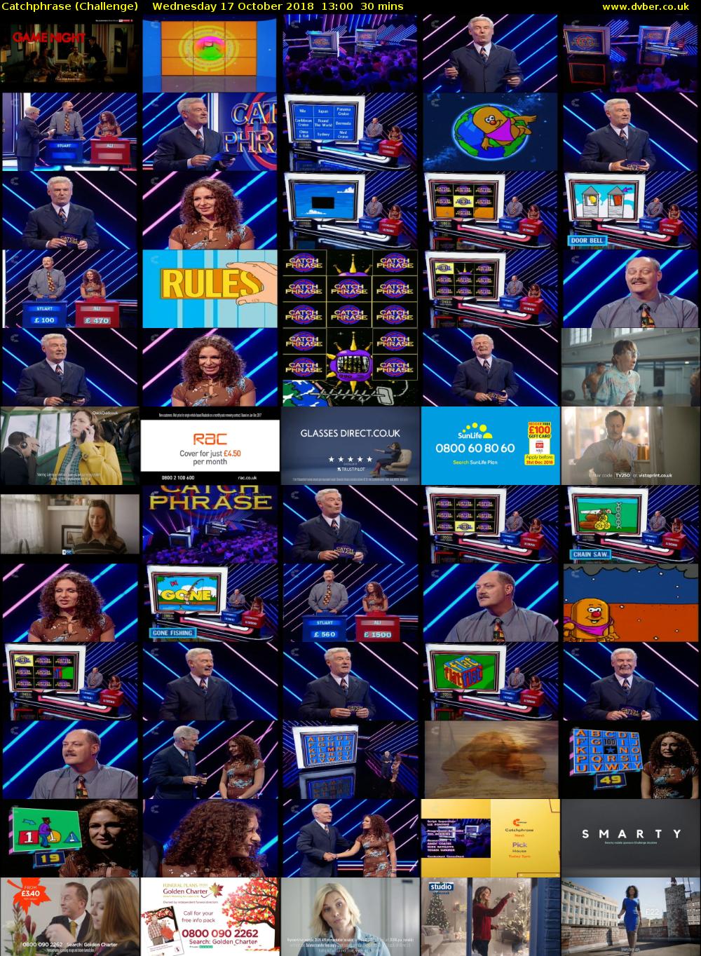 Catchphrase (Challenge) Wednesday 17 October 2018 13:00 - 13:30