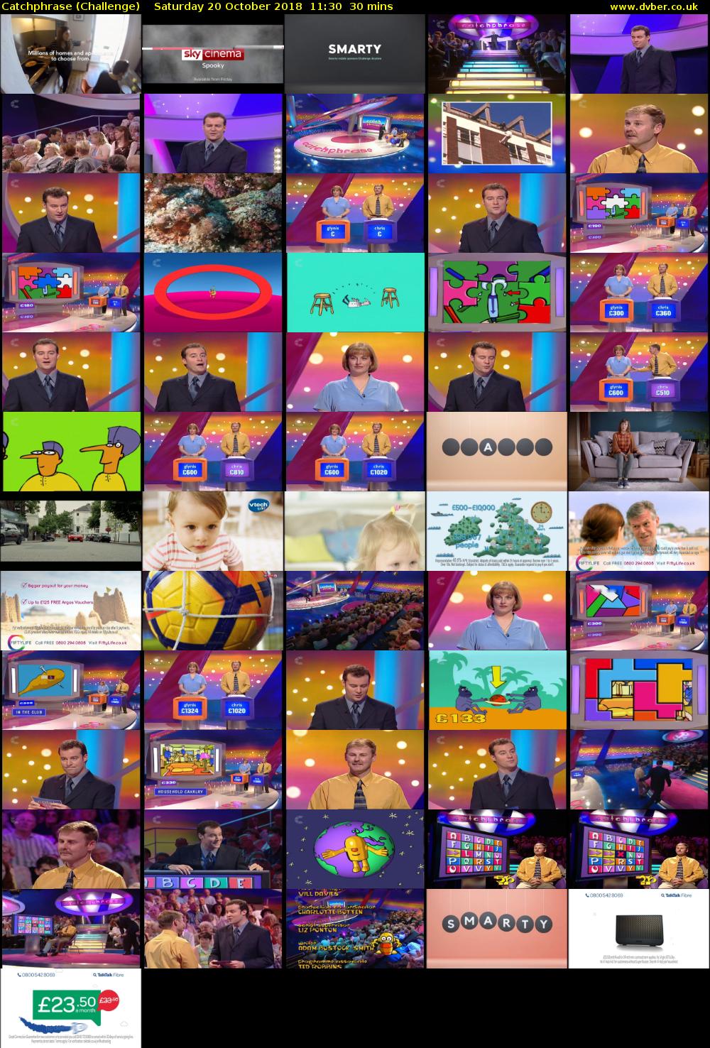 Catchphrase (Challenge) Saturday 20 October 2018 11:30 - 12:00