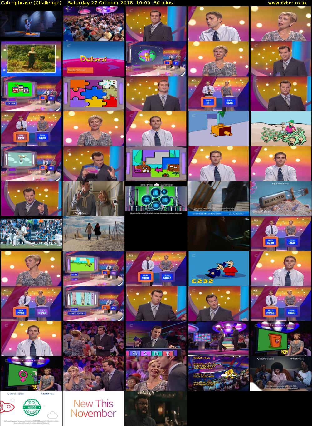 Catchphrase (Challenge) Saturday 27 October 2018 10:00 - 10:30