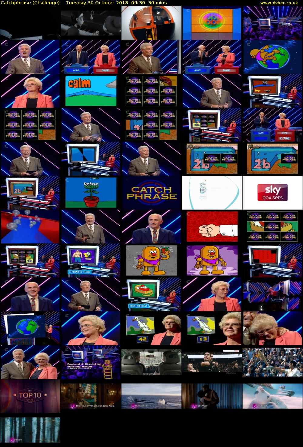 Catchphrase (Challenge) Tuesday 30 October 2018 04:30 - 05:00