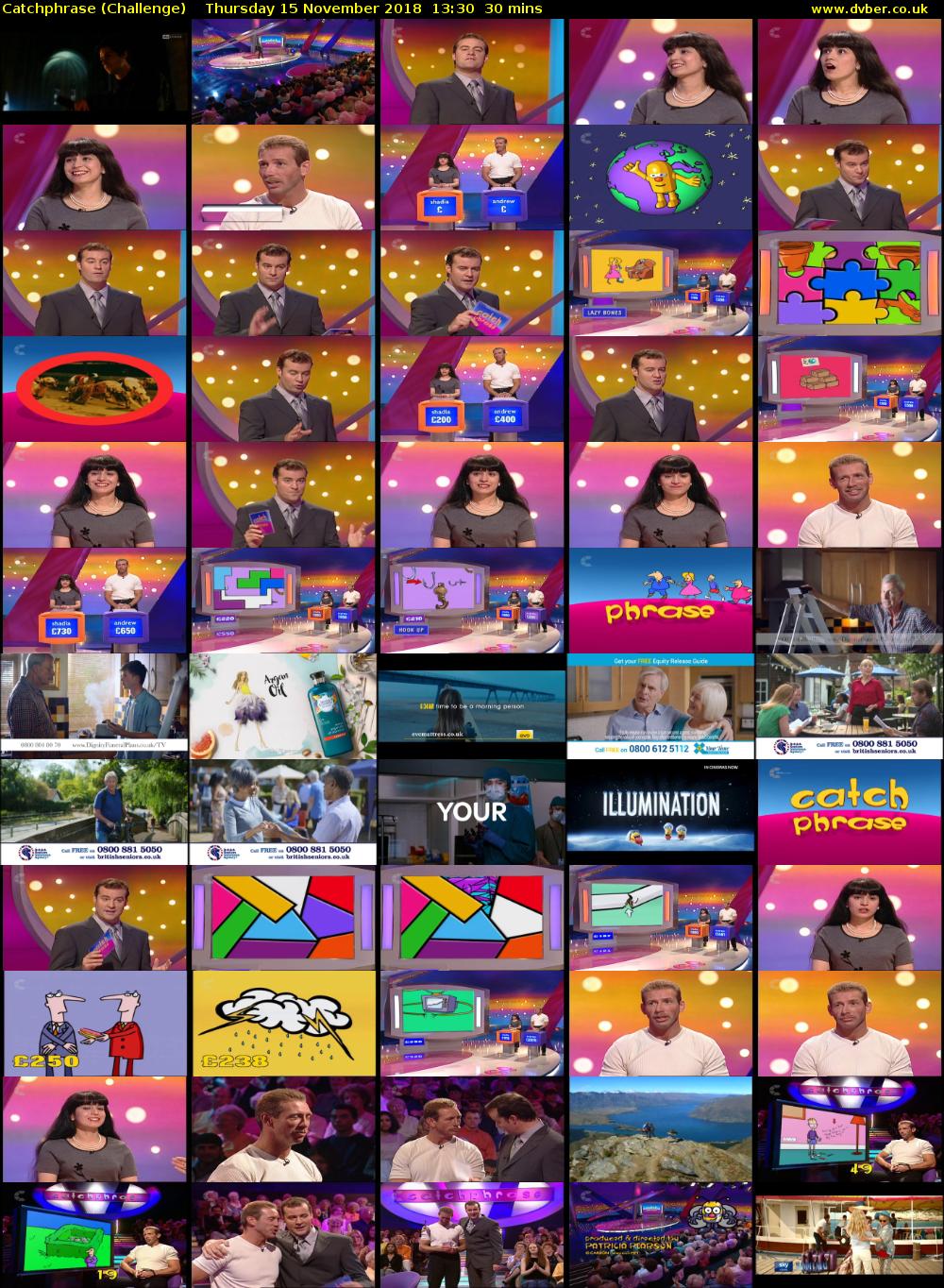 Catchphrase (Challenge) Thursday 15 November 2018 13:30 - 14:00