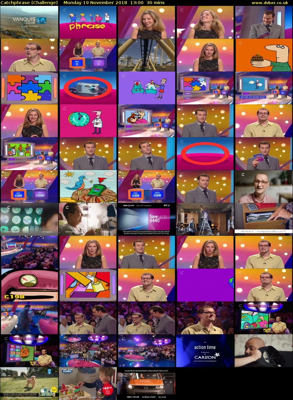 Catchphrase (Challenge) Monday 19 November 2018 13:00 - 13:30