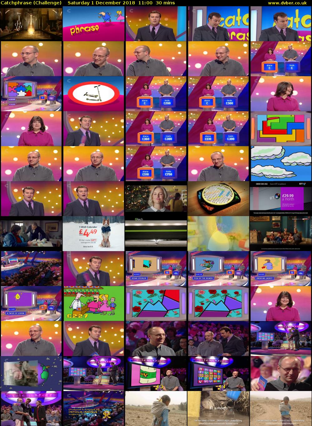 Catchphrase (Challenge) Saturday 1 December 2018 11:00 - 11:30