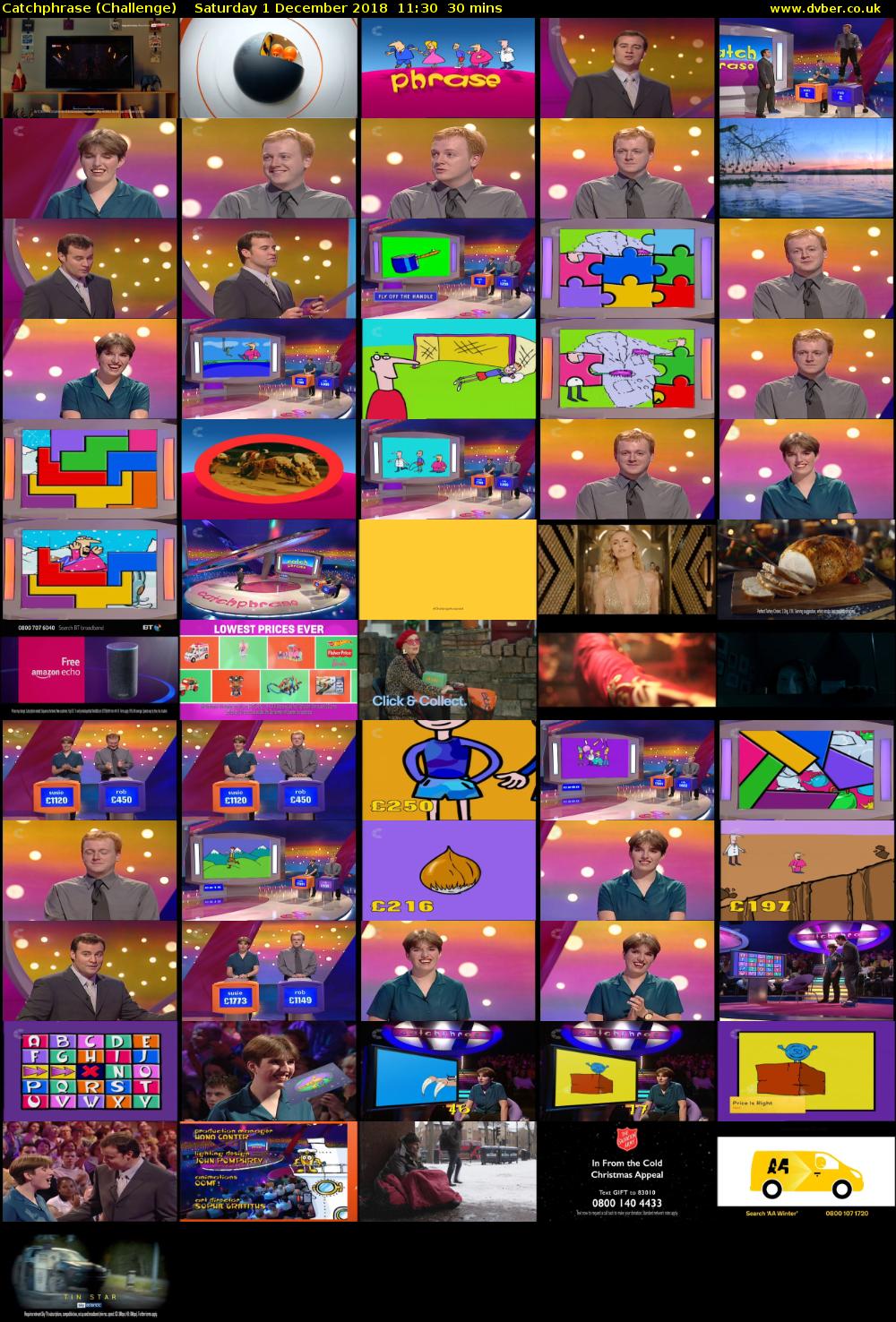 Catchphrase (Challenge) Saturday 1 December 2018 11:30 - 12:00