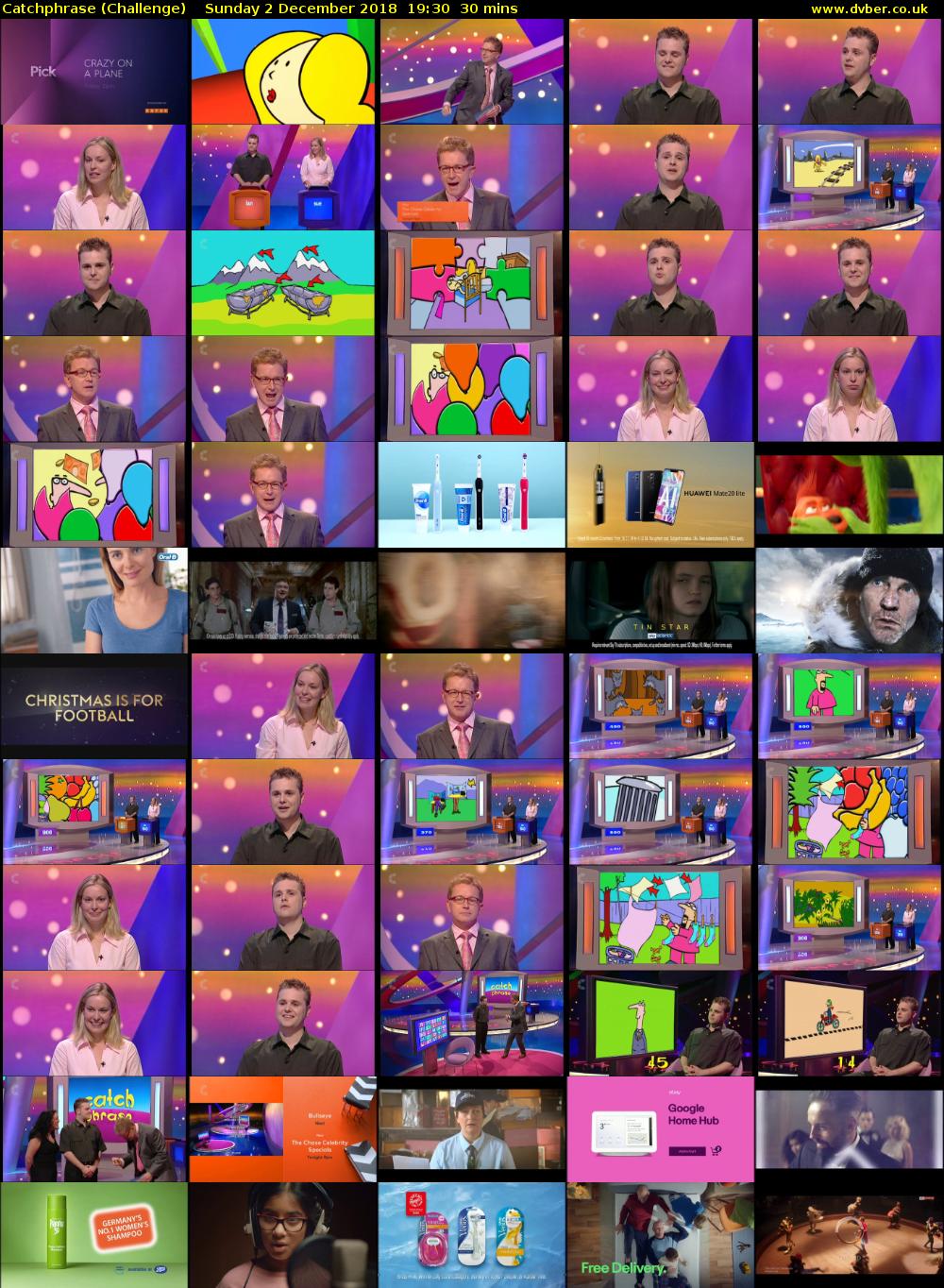Catchphrase (Challenge) Sunday 2 December 2018 19:30 - 20:00