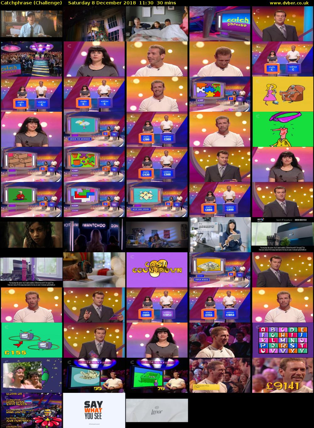 Catchphrase (Challenge) Saturday 8 December 2018 11:30 - 12:00