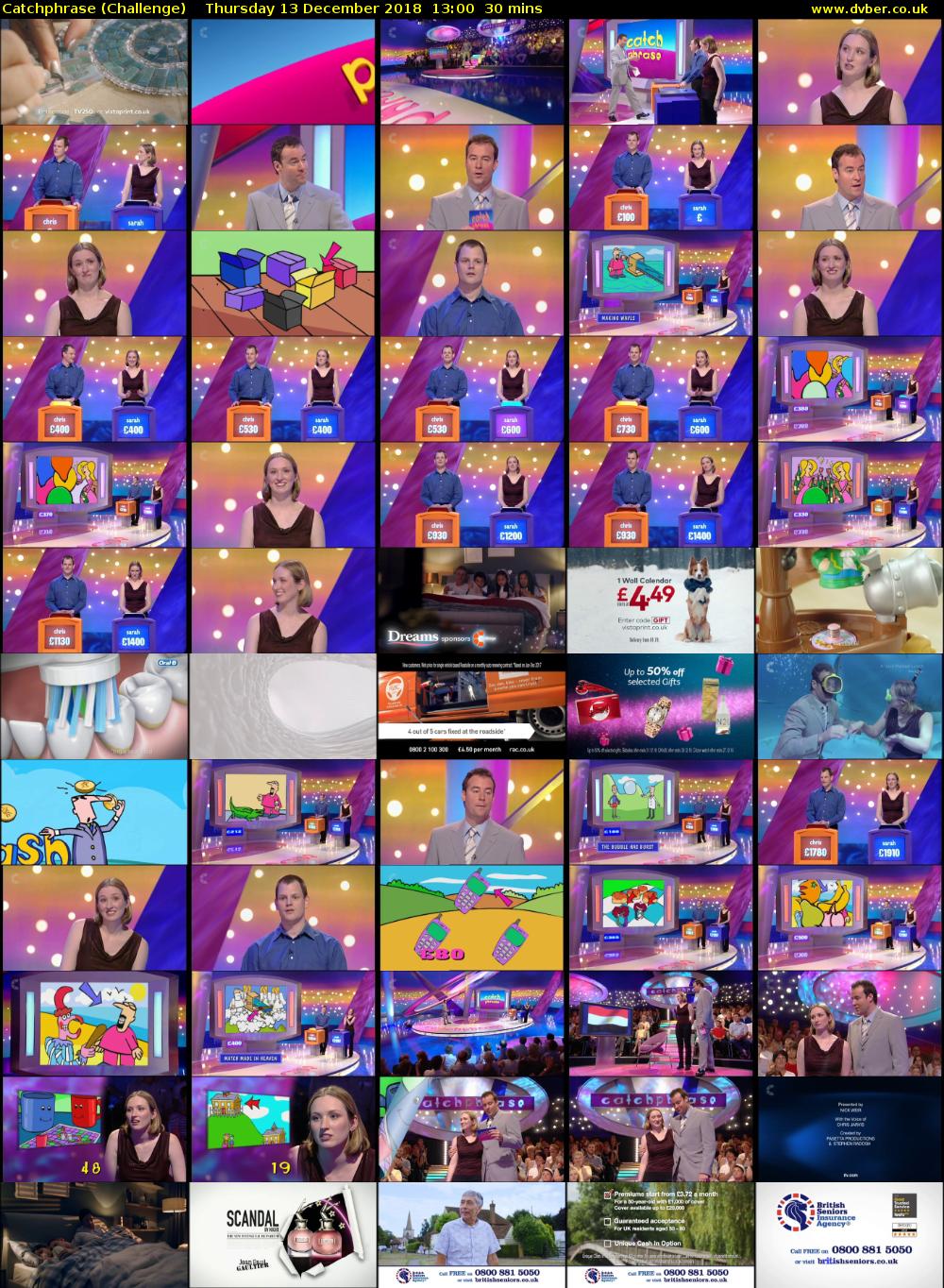 Catchphrase (Challenge) Thursday 13 December 2018 13:00 - 13:30