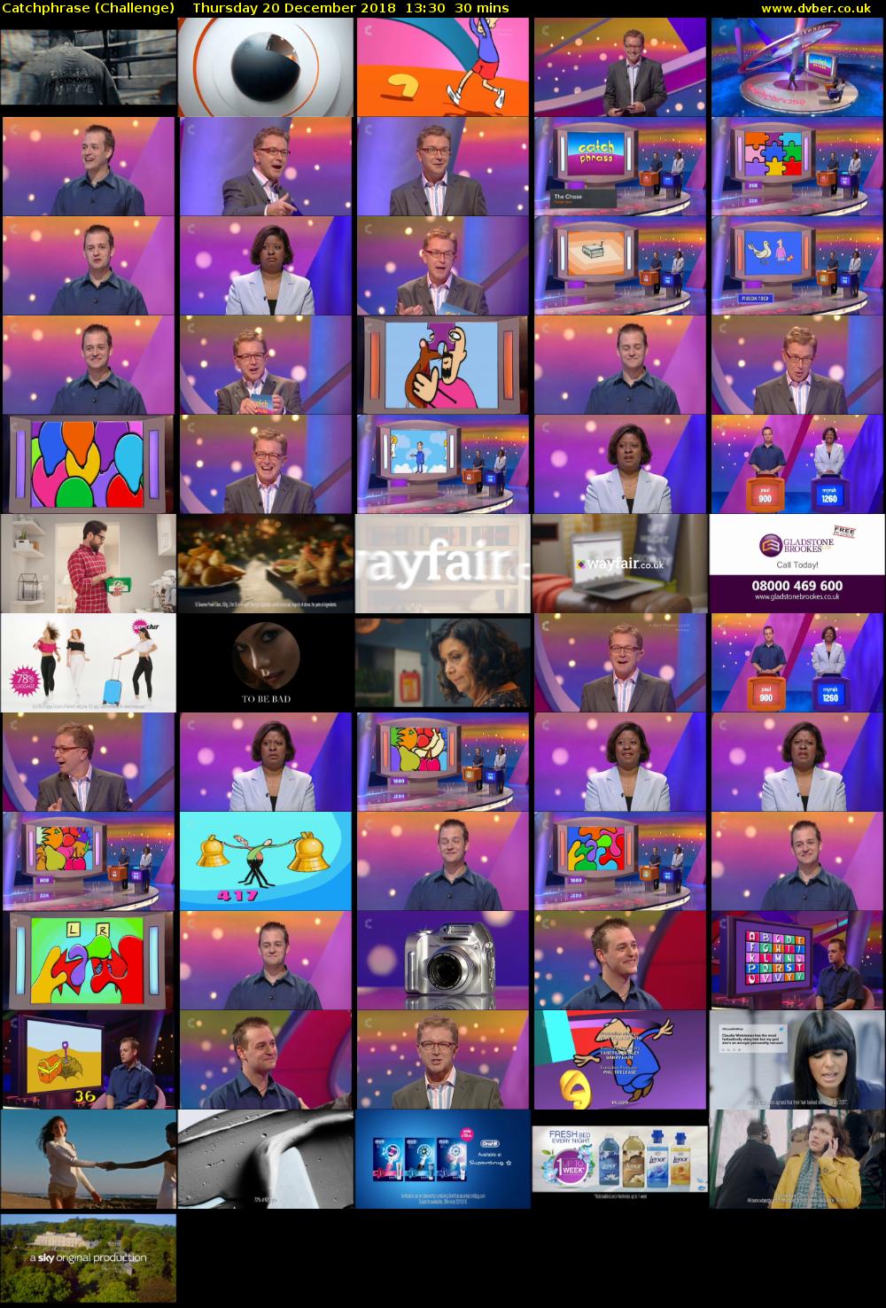 Catchphrase (Challenge) Thursday 20 December 2018 13:30 - 14:00