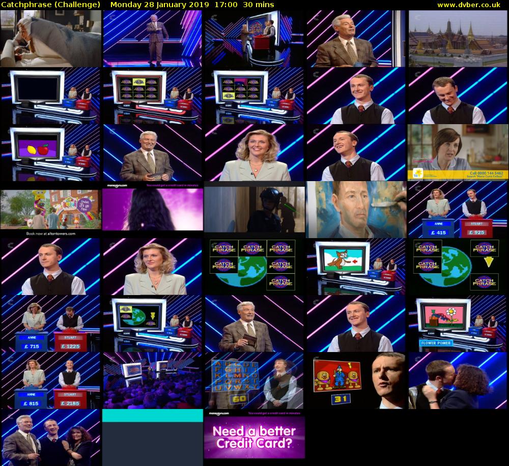 Catchphrase (Challenge) Monday 28 January 2019 17:00 - 17:30