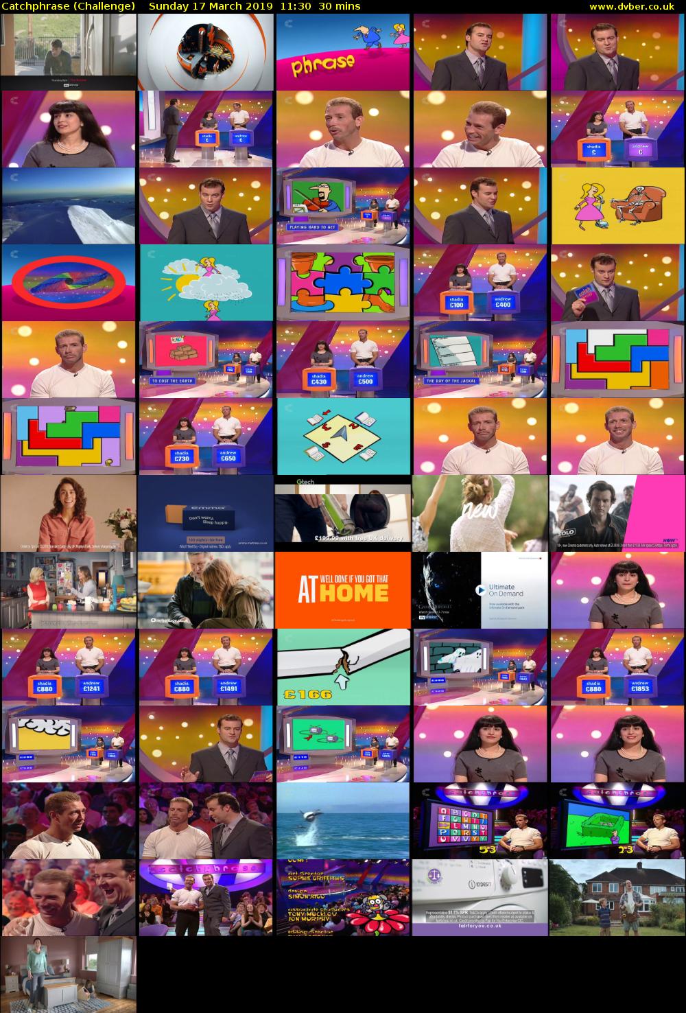 Catchphrase (Challenge) Sunday 17 March 2019 11:30 - 12:00