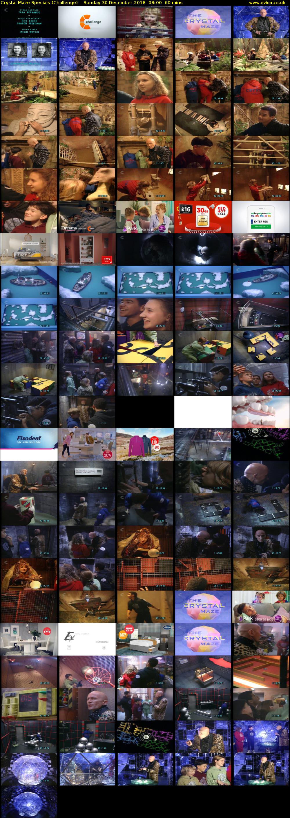 Crystal Maze Specials (Challenge) Sunday 30 December 2018 08:00 - 09:00