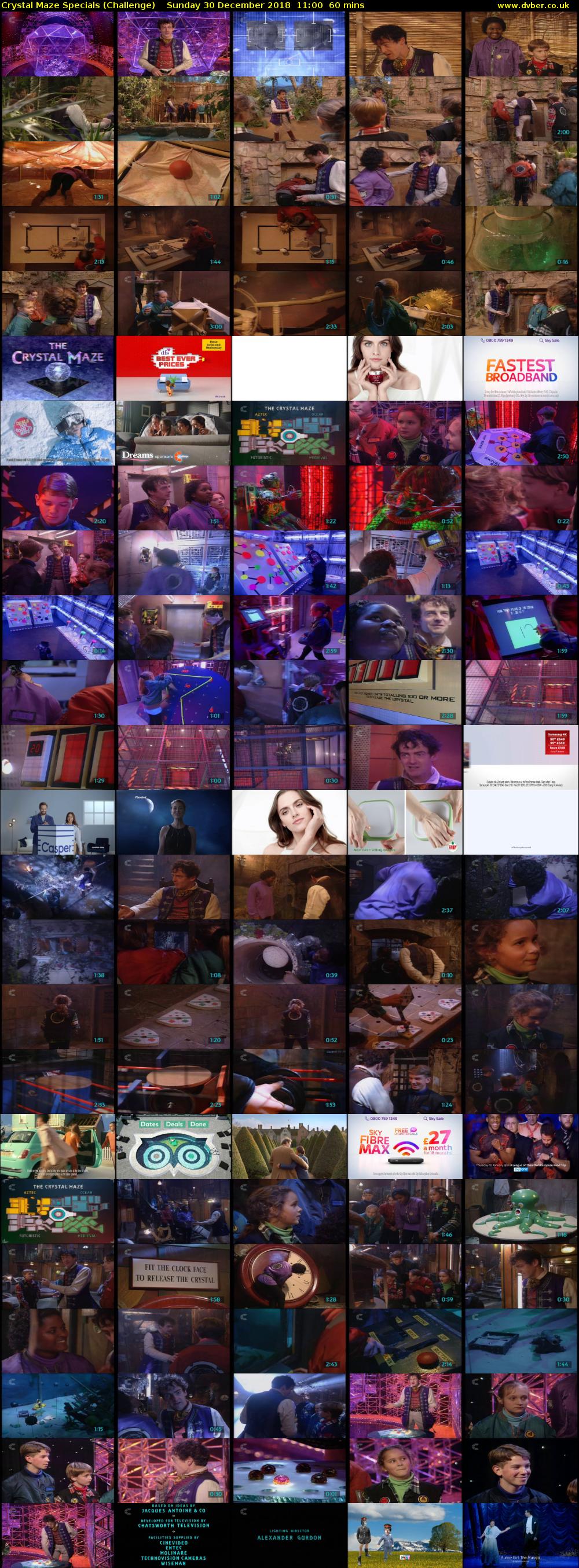 Crystal Maze Specials (Challenge) Sunday 30 December 2018 11:00 - 12:00