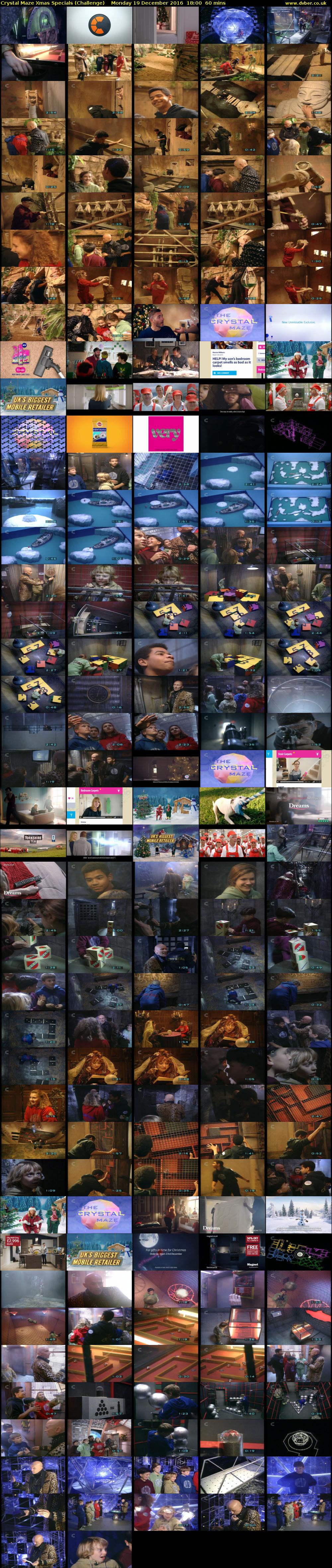 Crystal Maze Xmas Specials (Challenge) Monday 19 December 2016 18:00 - 19:00