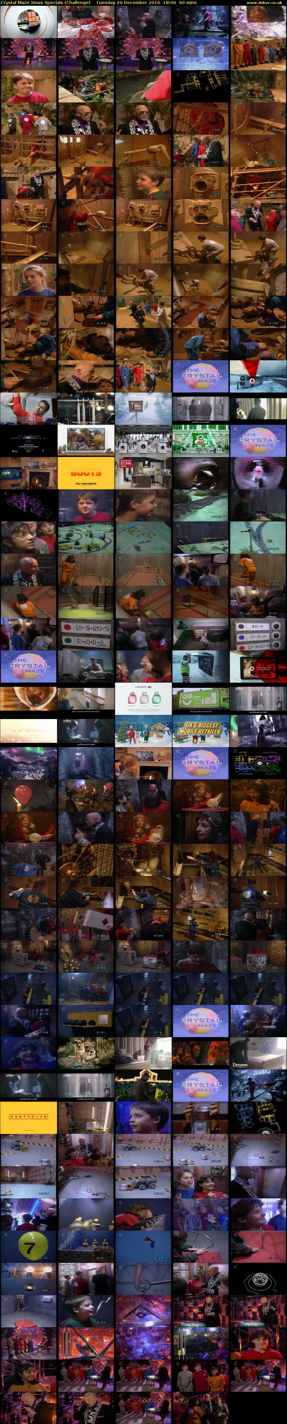 Crystal Maze Xmas Specials (Challenge) Tuesday 20 December 2016 18:00 - 19:00