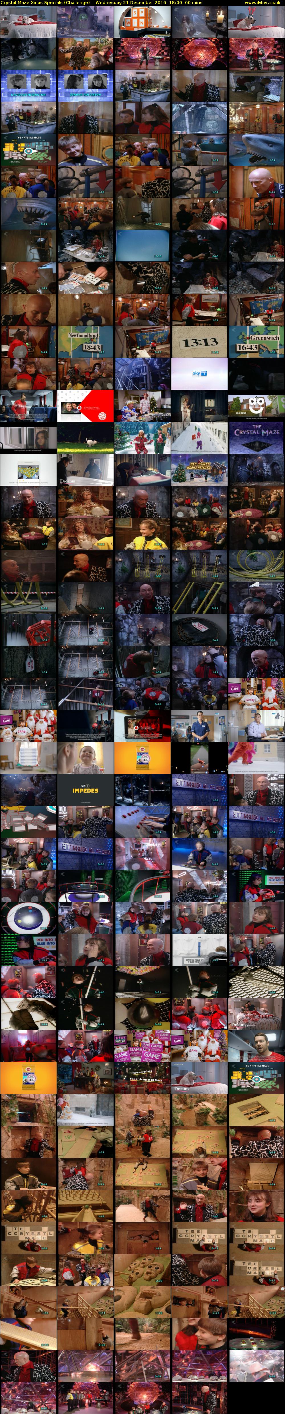 Crystal Maze Xmas Specials (Challenge) Wednesday 21 December 2016 18:00 - 19:00