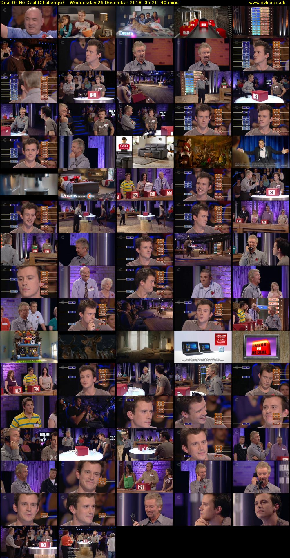 Deal Or No Deal (Challenge) Wednesday 26 December 2018 05:20 - 06:00