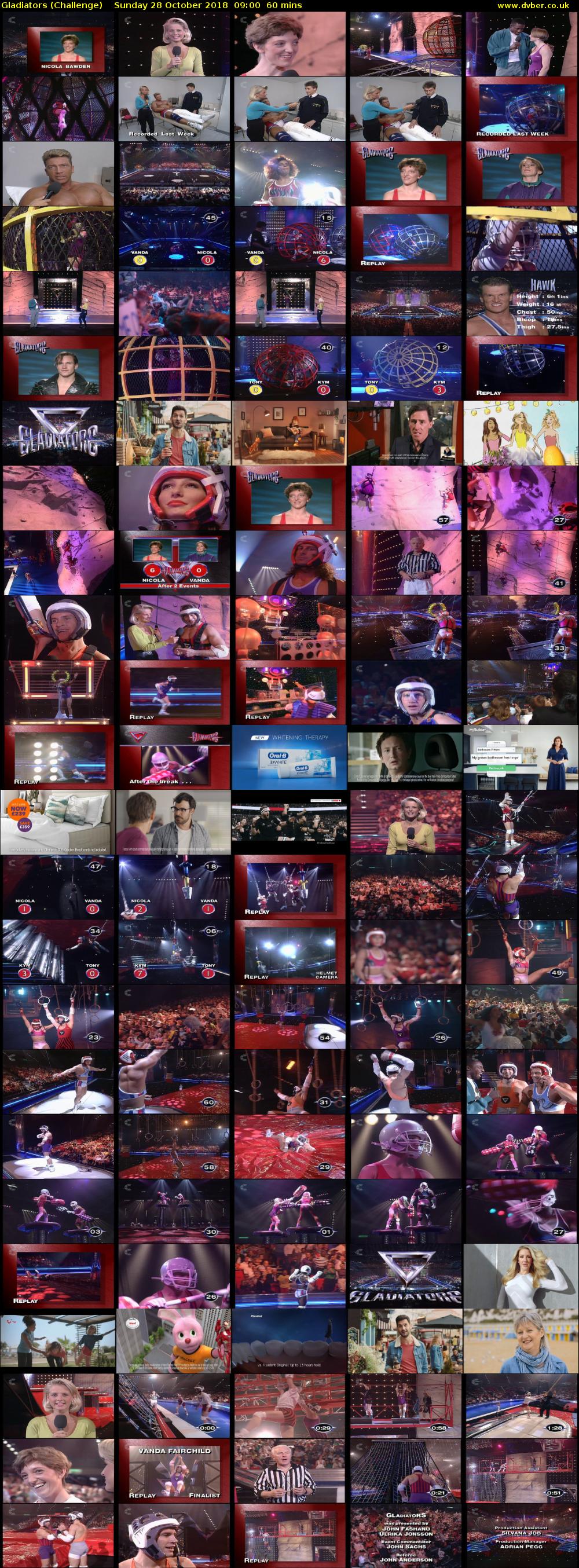 Gladiators (Challenge) Sunday 28 October 2018 09:00 - 10:00