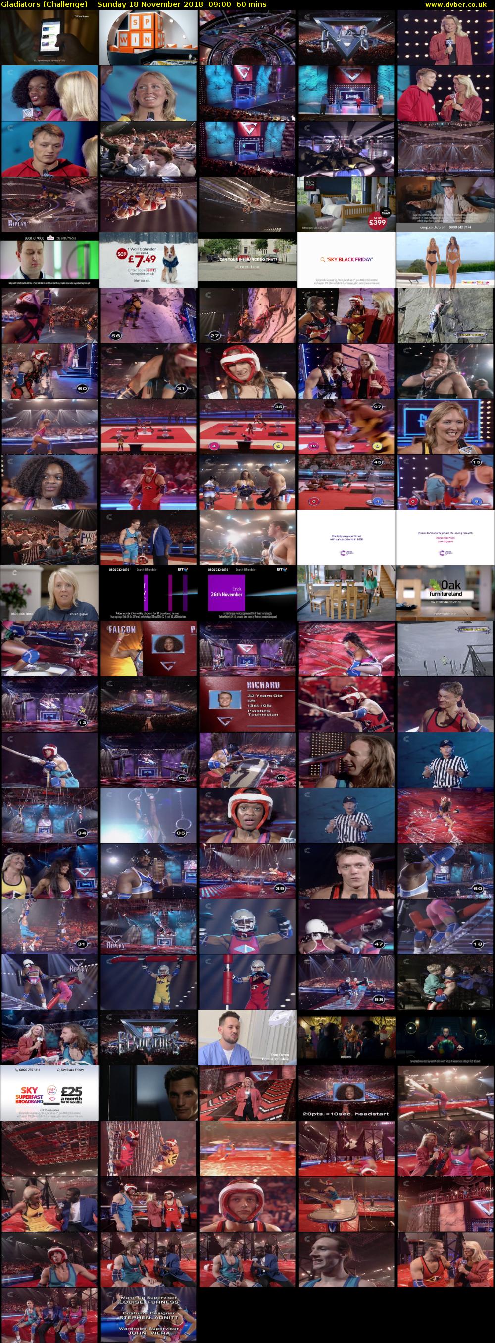 Gladiators (Challenge) Sunday 18 November 2018 09:00 - 10:00