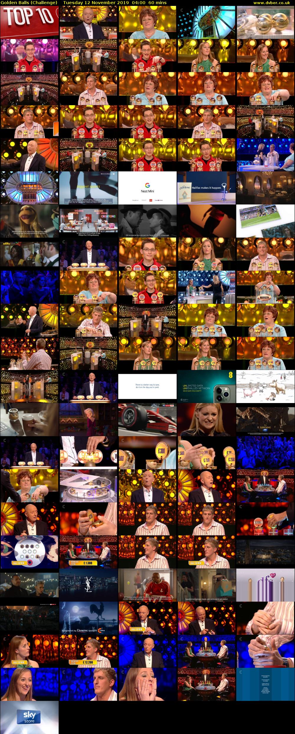 Golden Balls (Challenge) Tuesday 12 November 2019 04:00 - 05:00