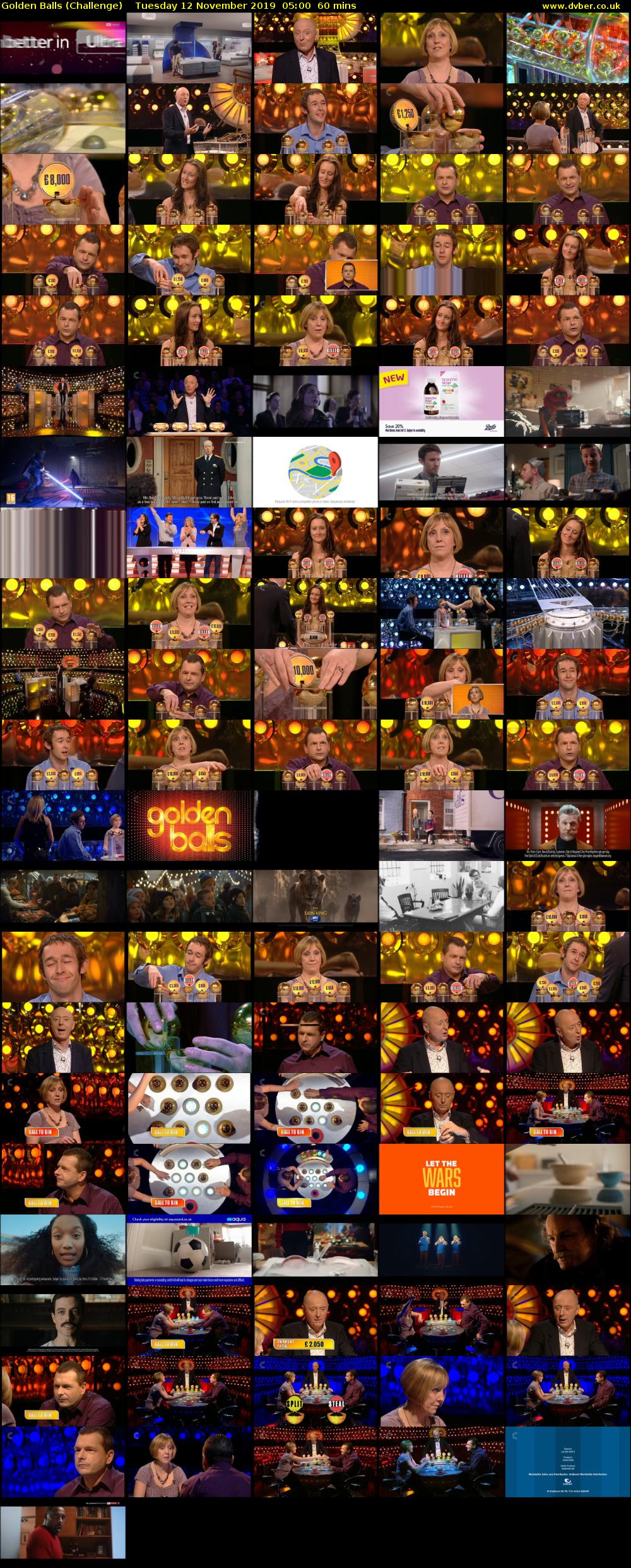 Golden Balls (Challenge) Tuesday 12 November 2019 05:00 - 06:00