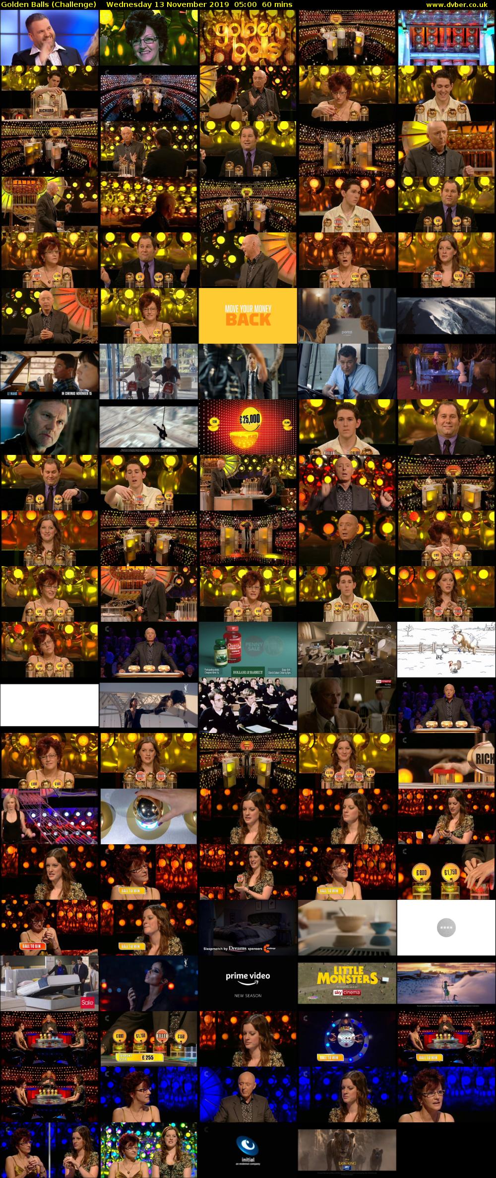 Golden Balls (Challenge) Wednesday 13 November 2019 05:00 - 06:00