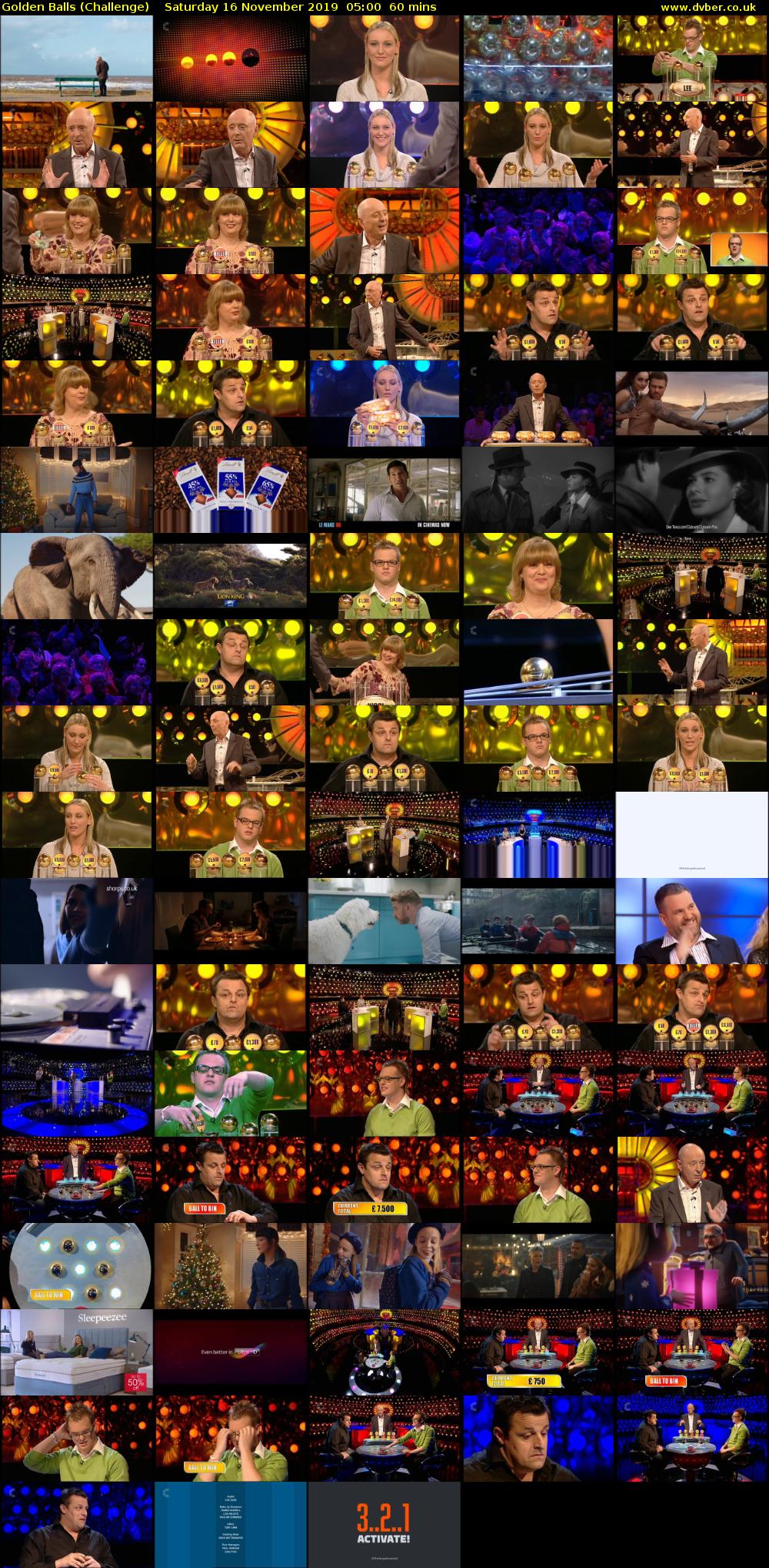 Golden Balls (Challenge) Saturday 16 November 2019 05:00 - 06:00