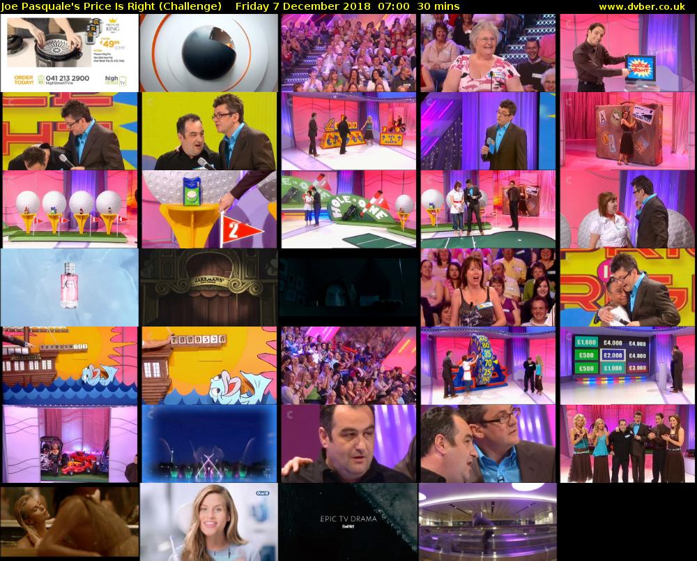 Joe Pasquale's Price Is Right (Challenge) Friday 7 December 2018 07:00 - 07:30
