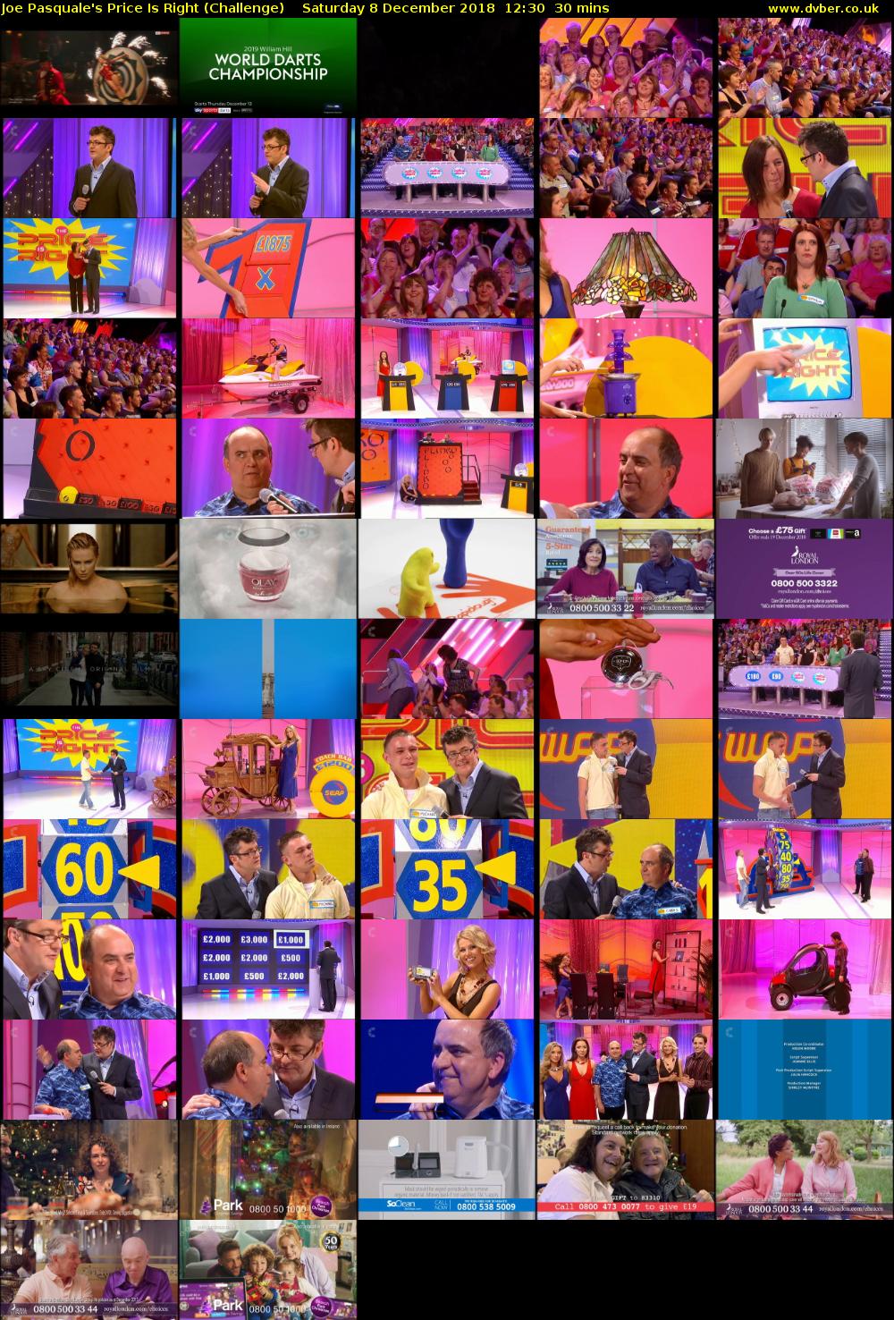 Joe Pasquale's Price Is Right (Challenge) Saturday 8 December 2018 12:30 - 13:00