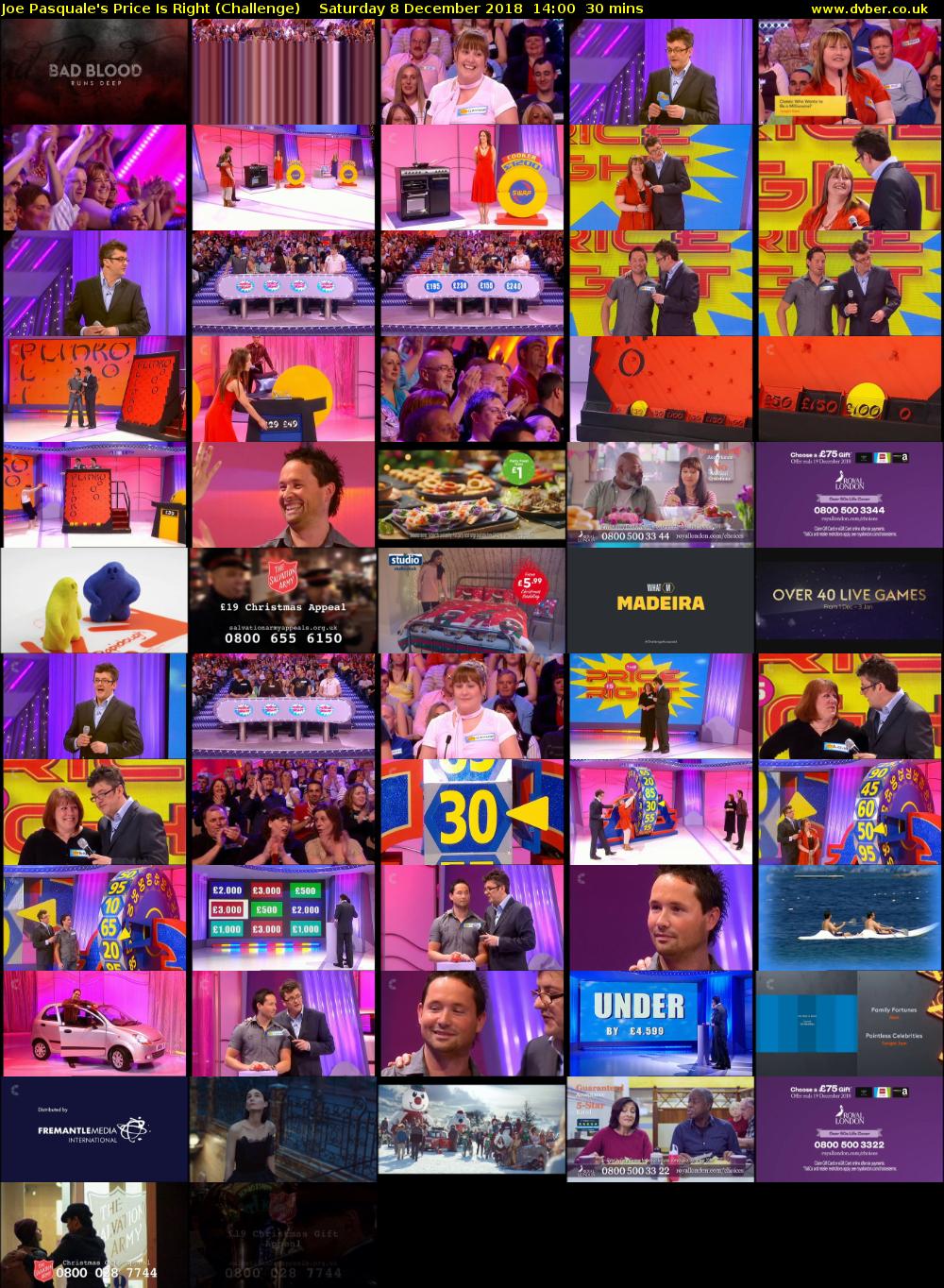 Joe Pasquale's Price Is Right (Challenge) Saturday 8 December 2018 14:00 - 14:30