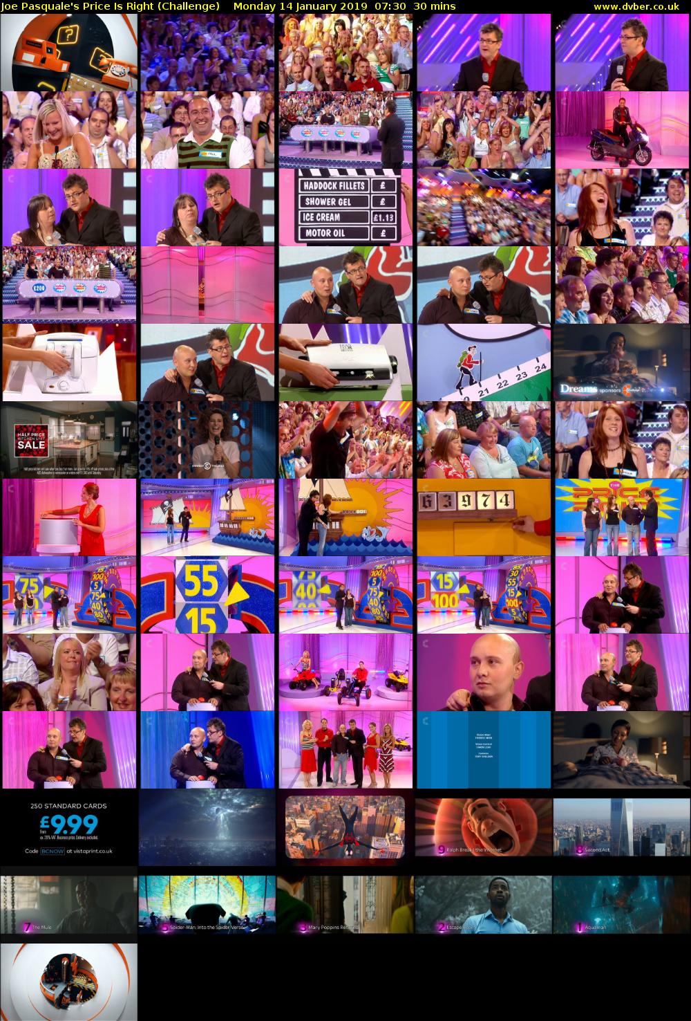 Joe Pasquale's Price Is Right (Challenge) Monday 14 January 2019 07:30 - 08:00