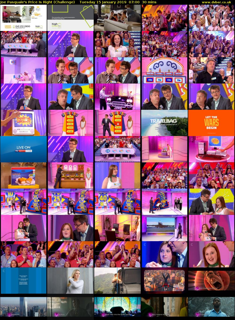 Joe Pasquale's Price Is Right (Challenge) Tuesday 15 January 2019 07:00 - 07:30