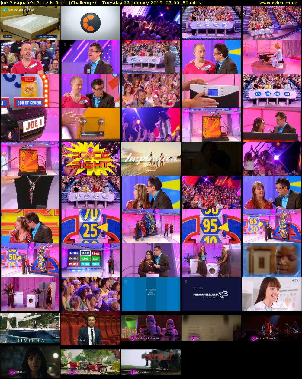 Joe Pasquale's Price Is Right (Challenge) Tuesday 22 January 2019 07:00 - 07:30