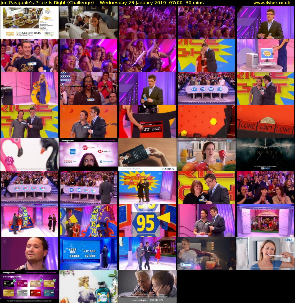 Joe Pasquale's Price Is Right (Challenge) Wednesday 23 January 2019 07:00 - 07:30
